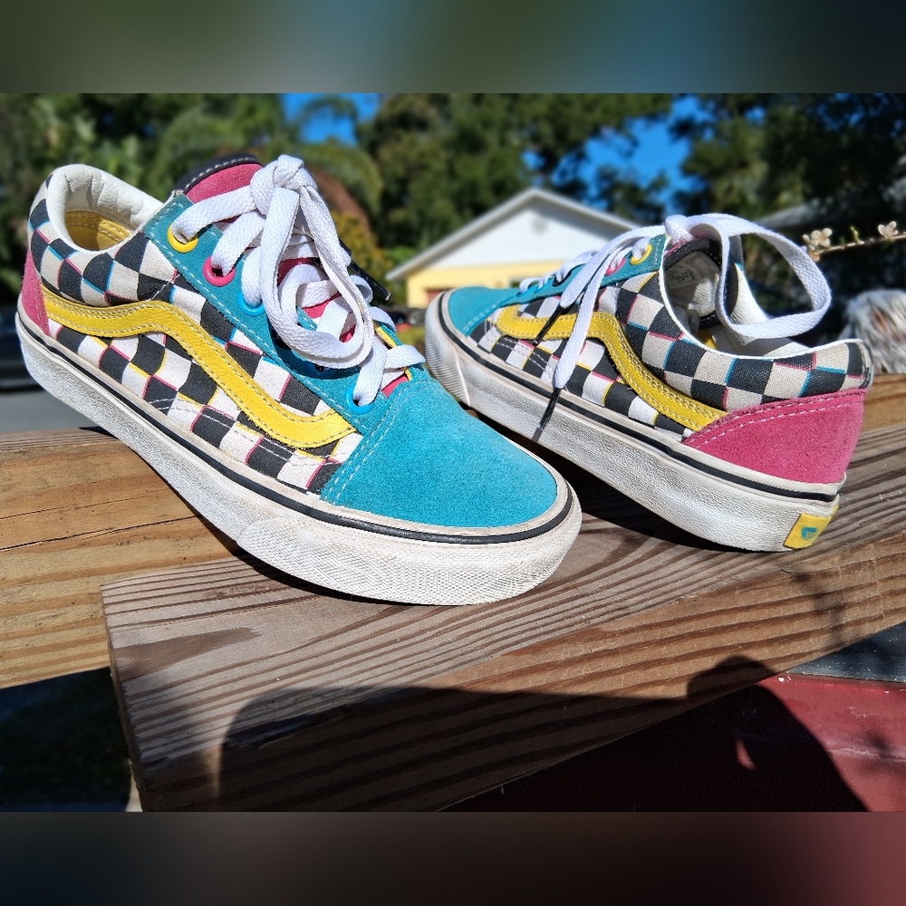 Vans Off the Wall Chex Old School Skater Ladies 5.5